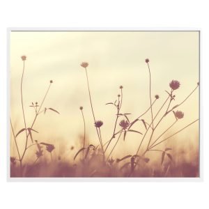 pink flowers in spring wall art print