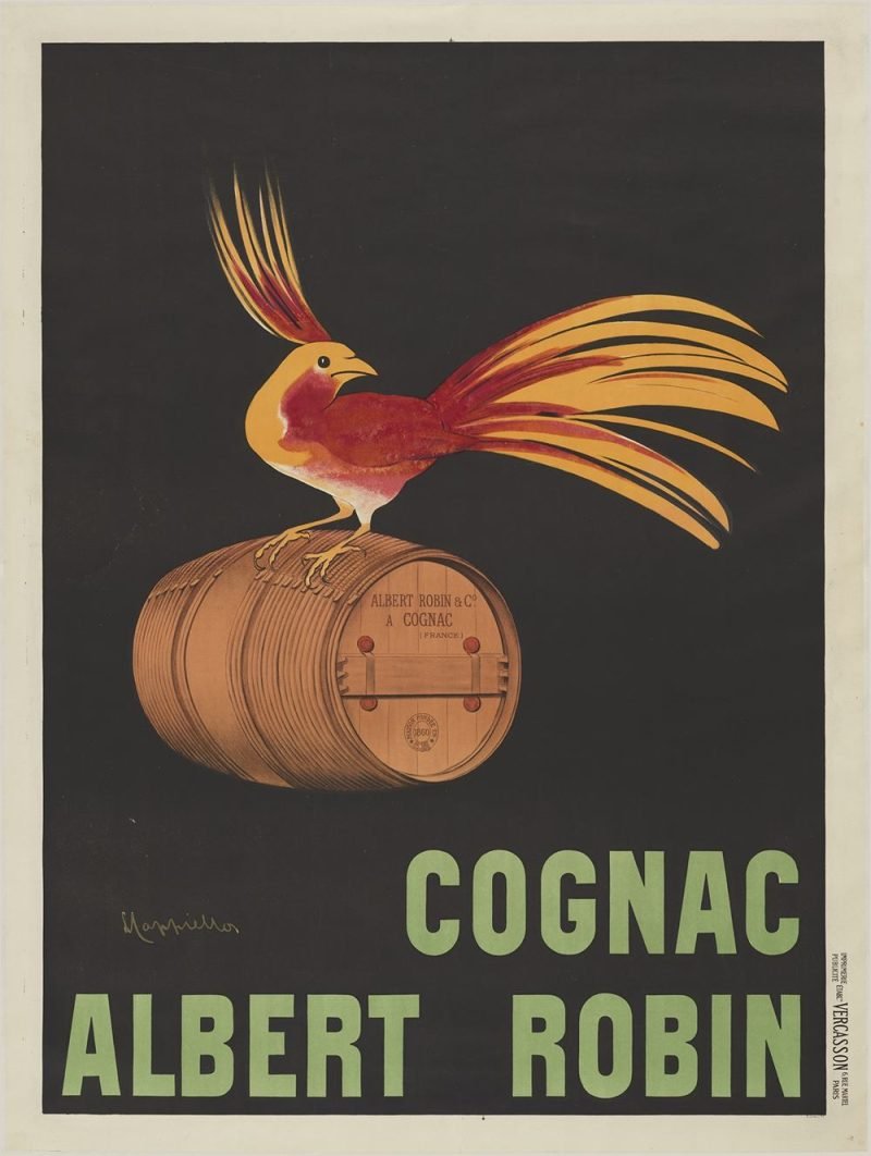 Vintage Cognac Albert Robin Print Leonetto Cappiello posters canvas